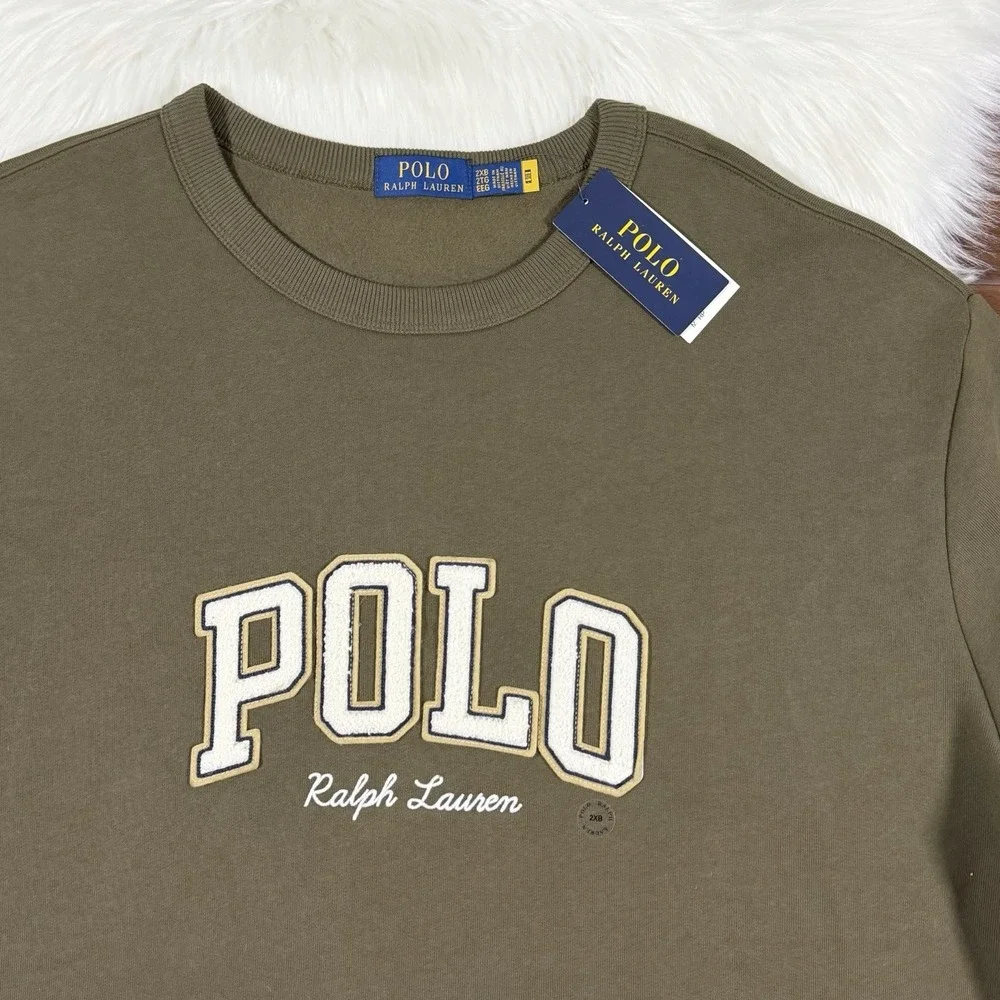 Polo Ralph Lauren Men's Size 2XB Green Logo Fleece Sweatshirt